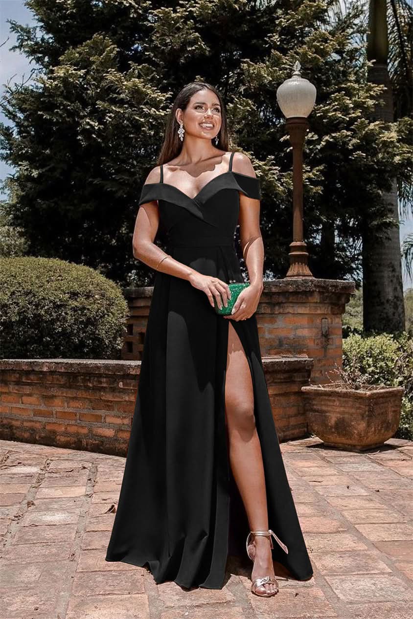 Burgundy Sweetheart Sequins Prom Dress with Front Split and Spaghetti-Straps BM bride