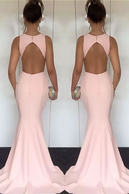 Pink Mermaid Long Evening Dress BM bride