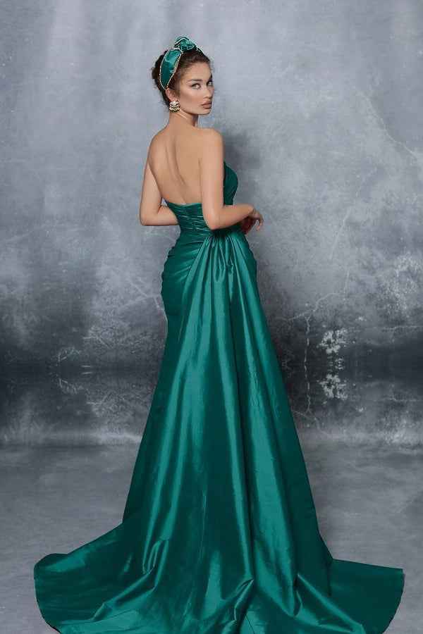 Royal Blue Sweetheart Sleeveless Long Prom Dress With Ruffles