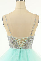 Amelia |A Line V Neck Tulle Homecoming Dress BM bride