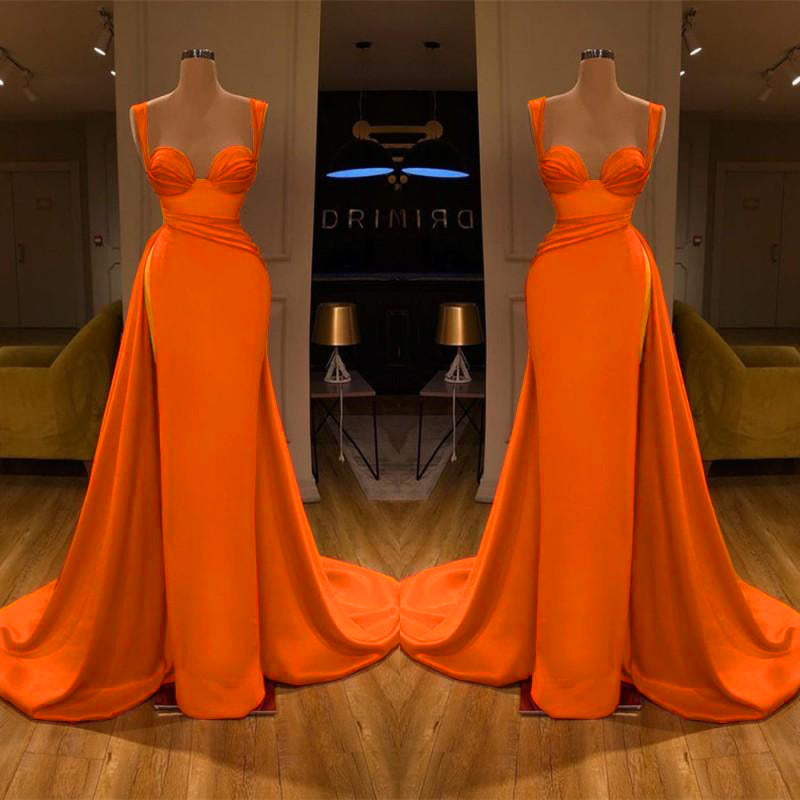 Gorgeous Sweetheart Sleeveless Long Slit Mermaid Prom Dress BM bride