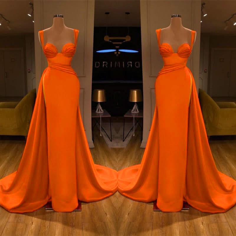 Gorgeous Sweetheart Sleeveless Long Slit Mermaid Prom Dress BM bride