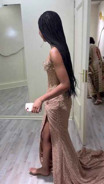 Strapless Sleeveless Long Mermaid Prom Dress With Sequins Split