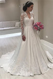 Sweetheart Long Sleeve Lace Appliques Mermaid Wedding Dress BM bride