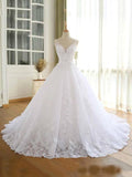 Gorgeous Lace Beaded Wedding Dress New Arrival V-Neck Straps Long Princess Wedding Party Bridal Dress BM bride