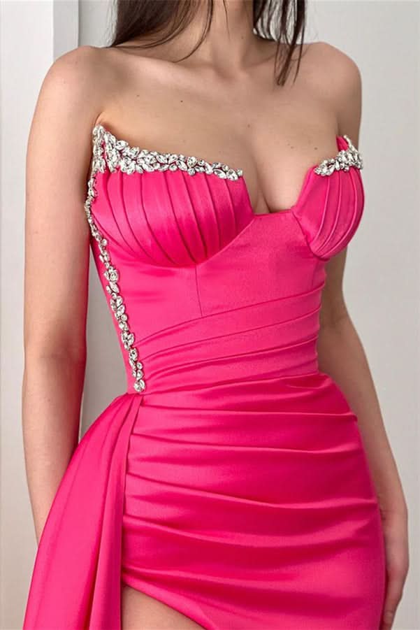 BMbride Gorgeous Sleeveless Sequined A-line Split Front Prom Dress BMbride