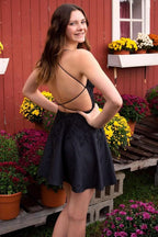 Romantic Sweetheart Lace-Up A-Line Short Party Dress with Delicate Green Appliques BM bride