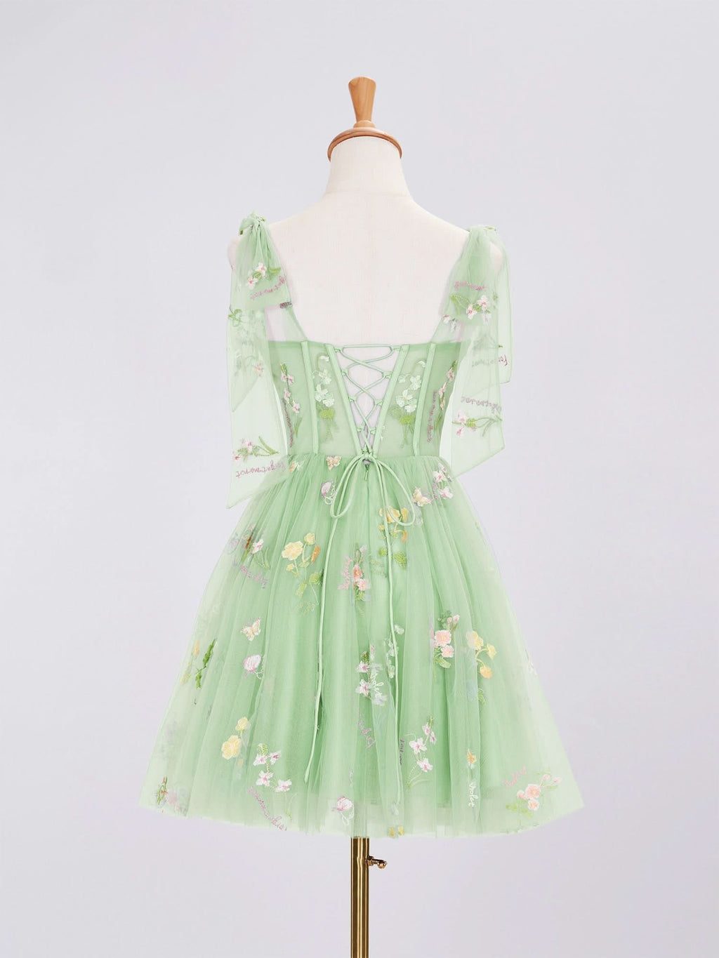 Trendy A Line Spaghetti Straps Short Homecoming Dress with Embroidery BM bride