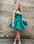 Sabrina |A-line Sweetheart Homecoming Dress with Ruffle BM bride