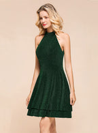 Halter Sleeveless Backless Short Mini Dress BMbride