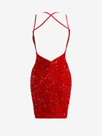 Stunning Red Sheath Homecoming Dress with Flattering Slit BM bride
