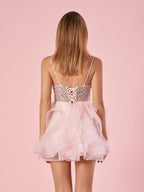 Amelia |A Line V Neck Tulle Homecoming Dress BM bride