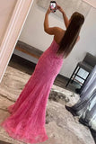 Glamorous Mermaid Strapless Corset Lace Prom Dress Featuring a Sultry Slit BM bride