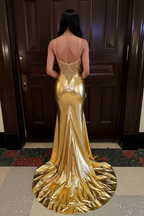 Golden Muse Prom Dress - Back View