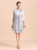 Jewel Capped Knee-Length Dress BMbride