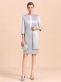 Jewel Capped Knee-Length Dress BMbride