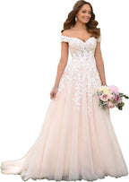 Lace Appliqued Wedding Dresses for Bride 2025 Beach Wedding Bridal Gowns for Women SE002 - Bmbride