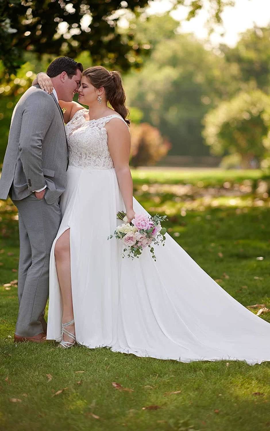 Lace Appliqued Wedding Dresses for Bride 2025 Beach Wedding Bridal Gowns for Women SE002 - Bmbride