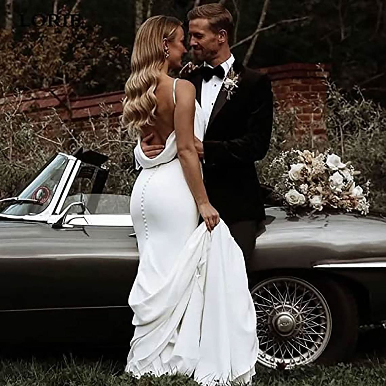 Lace Appliqued Wedding Dresses for Bride 2025 Beach Wedding Bridal Gowns for Women SE002 - Bmbride