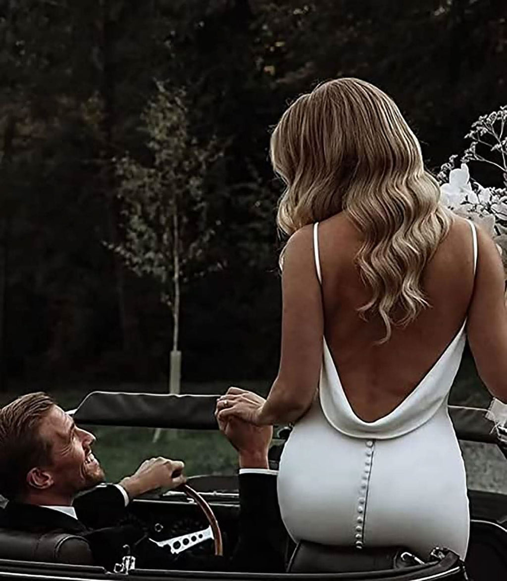 Lace Appliqued Wedding Dresses for Bride 2025 Beach Wedding Bridal Gowns for Women SE002 - Bmbride