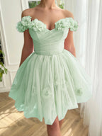 Lovely Lilac Corset Strapless Short Tulle Homecoming Dress BM bride