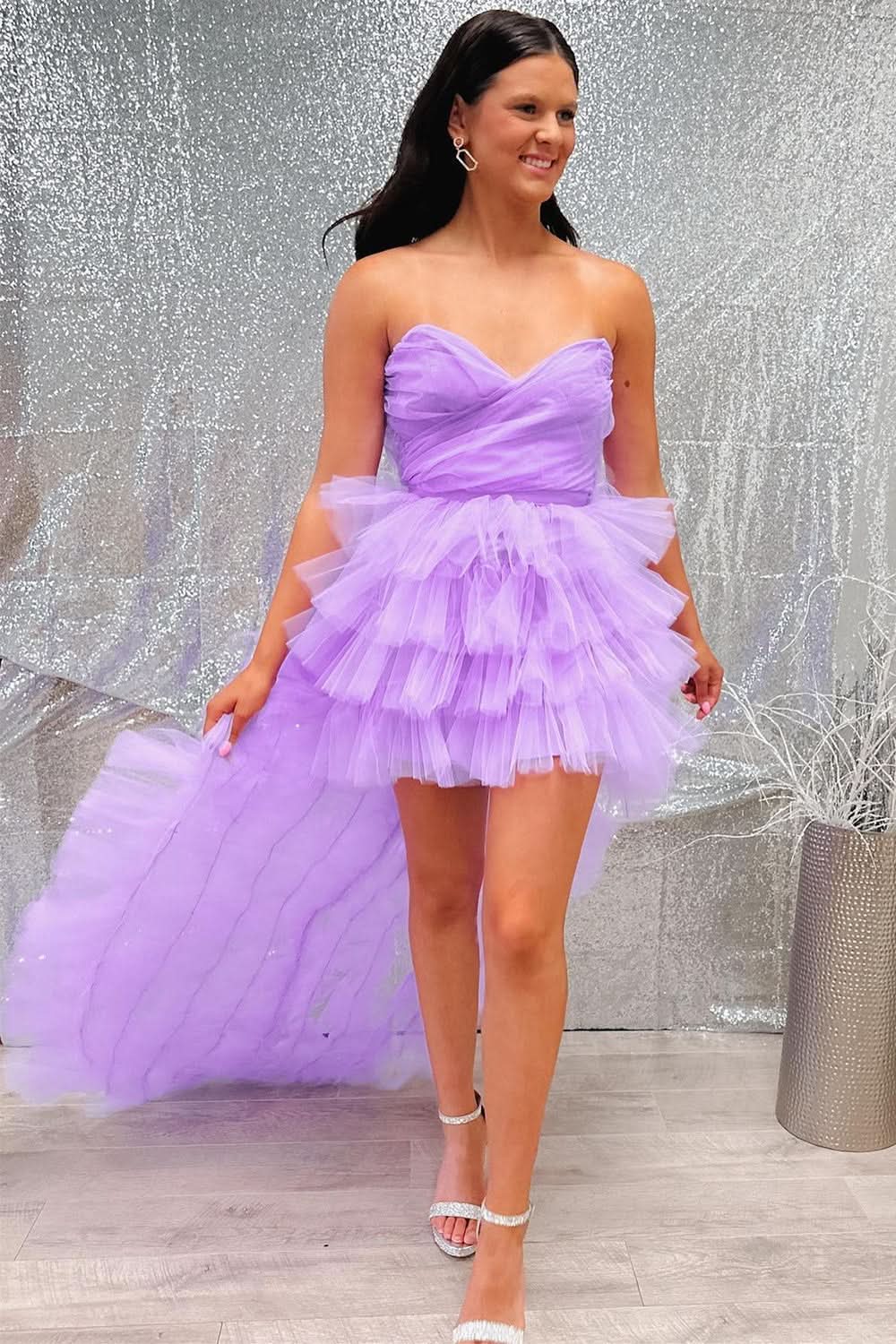 Classic Red Strapless A-Line Short Homecoming Dress BM bride