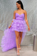 Classic Red Strapless A-Line Short Homecoming Dress BM bride