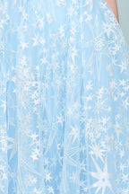 BMbride Long Appliqued Tulle A-line Cap Sleeves Prom Dresses BMbride