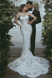 Mermaid Lace Wedding Dress Beautiful Sweetheart Bridal Wears Levee Decorations BM bride