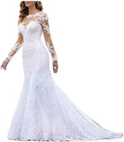 Mermaid Wedding Dresses for Bride 2025 Lace Bridal Gowns Beach Bridal Dress for Wedding Gowns - Bmbride