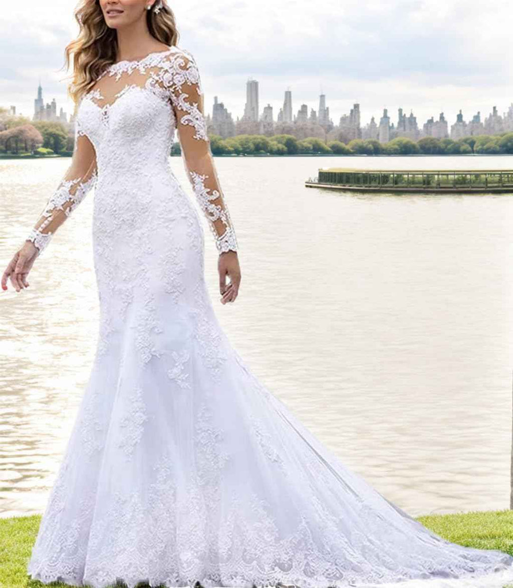 Mermaid Wedding Dresses for Bride 2025 Lace Bridal Gowns Beach Bridal Dress for Wedding Gowns - Bmbride