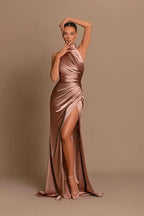 BMbride Modern Long A-line High Neck Sleeveless Prom Dress With Slit BMbride
