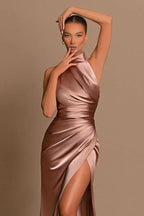 BMbride Modern Long A-line High Neck Sleeveless Prom Dress With Slit BMbride