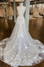 BMbride Modern Spaghetti Straps A-Line Wedding dresses With Lace BMbride