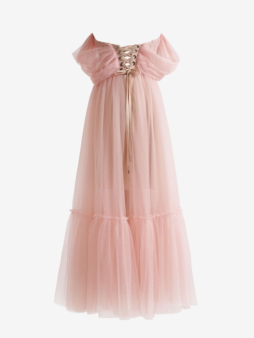 Nova | A-Line Rose Pink Tulle Sweetheart Tea-Length Prom Dress BM bride