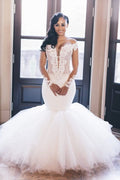 Off-the-Shoulder Mermaid Wedding Dress s New Arrival Long Sleeves Bridal Wears BM bride