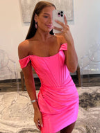 Sophisticated Sheath Jersey Homecoming Dress with Delicate Beading BM bride