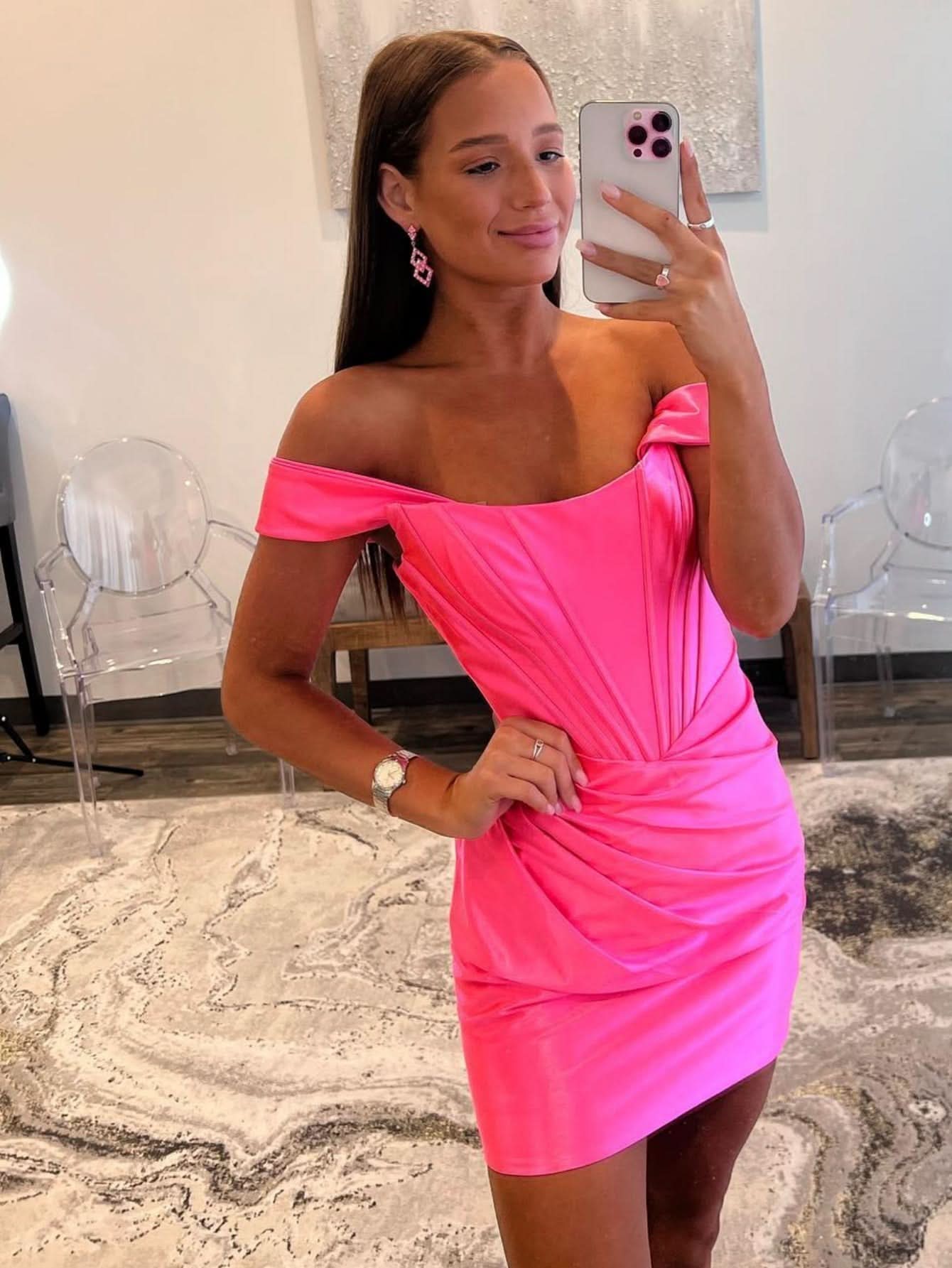 Sophisticated Sheath Jersey Homecoming Dress with Delicate Beading BM bride