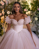BMbride Princess Luxury Wedding Dresses Glitter with Lace BMbride