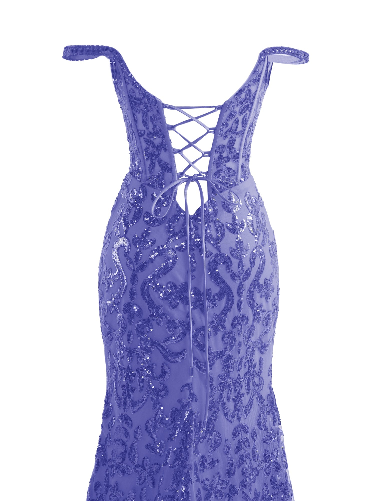 Stunning Purple Sheath Sequins Long Prom Dress with a Captivating Slit BM bride