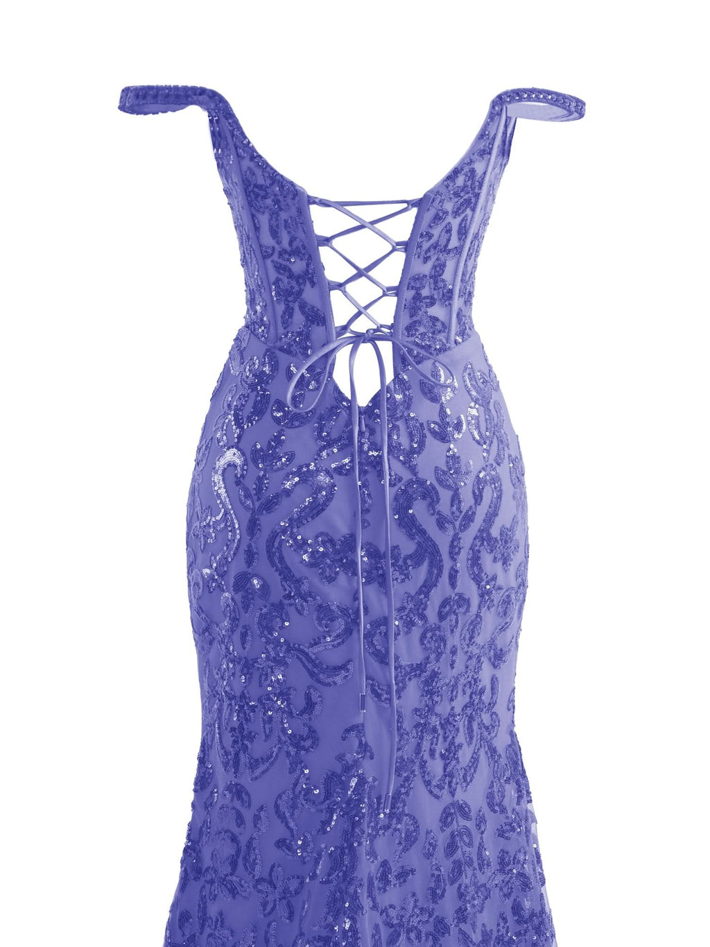 Stunning Purple Sheath Sequins Long Prom Dress with a Captivating Slit BM bride