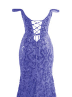 Stunning Purple Sheath Sequins Long Prom Dress with a Captivating Slit BM bride