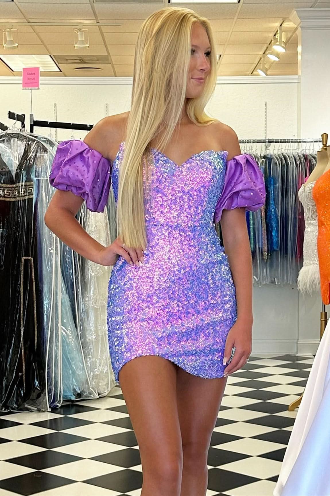 Playful Strapless Feather A-Line Cute Homecoming Dress BM bride