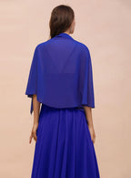 Royal Blue Chiffon Special Occasions Wraps BMbride