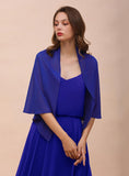 Royal Blue Chiffon Special Occasions Wraps BMbride