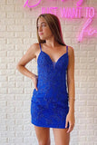 Elegant A-Line Illusion Neck Ivory Short Homecoming Dress Adorned with Beads BM bride