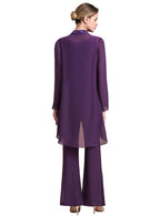Scoop Straps Beading Chiffon Jumpsuit BMbride