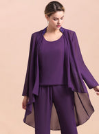 Scoop Straps Beading Chiffon Jumpsuit BMbride