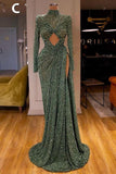 BMbride Sexy Long Mint Green Sequins Prom Dress Mermaid BMbride