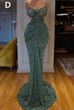 BMbride Sexy Long Mint Green Sequins Prom Dress Mermaid BMbride